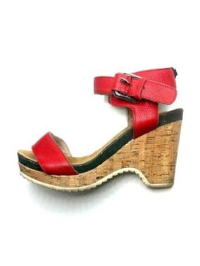 Rudsak Red Cork Heeled Sandals | 37